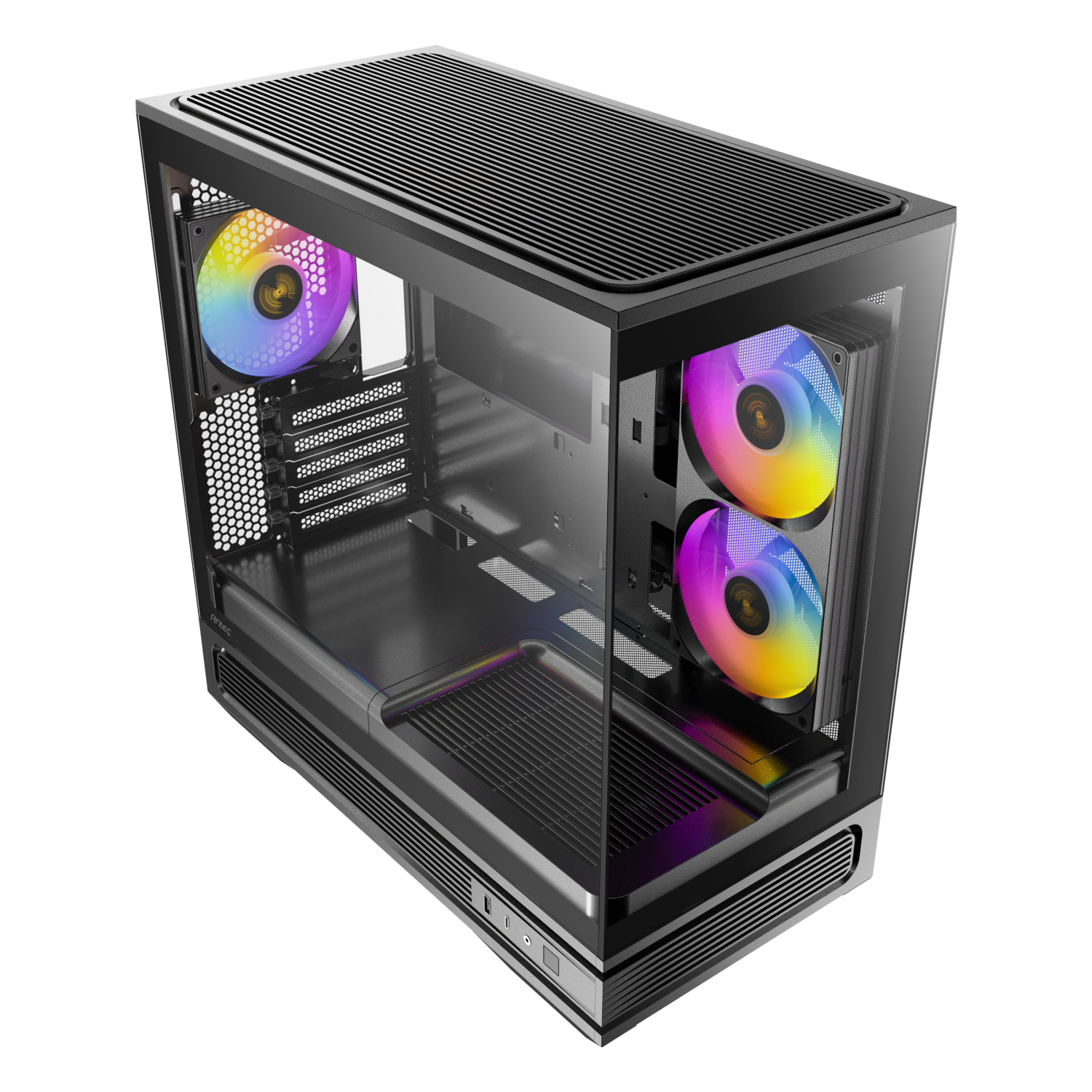 Antec C2M ARGB Compact Micro-ATX Gaming Chassis – Black - Image 4