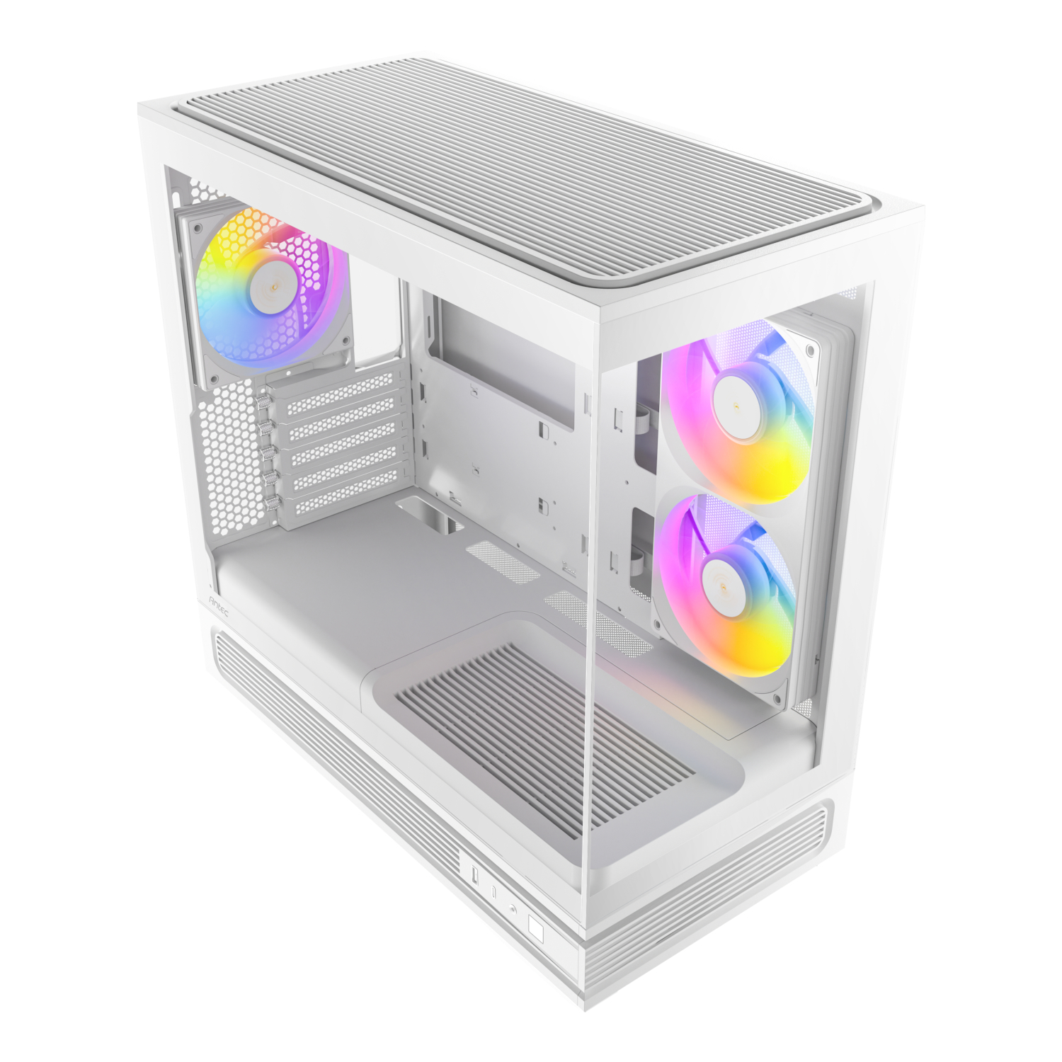 Antec C2M ARGB Compact Micro-ATX Gaming Chassis – White - Image 4